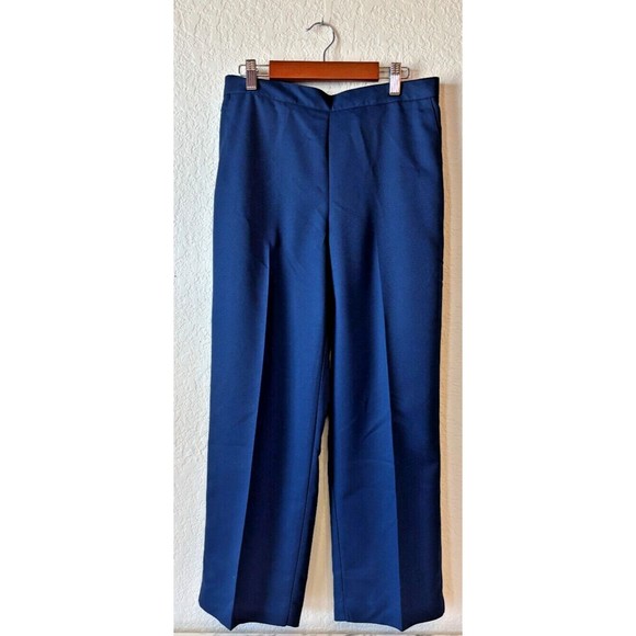 Alfred Dunner Pleated Navy Petite Pull On Dress Pants w/ Pockets - Size 10P - Picture 1 of 7